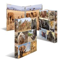 Motiv-Ringbuch A4 Karton 4D-Ring - Afrika Tiere