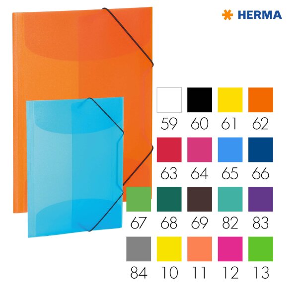 Sammelmappe A4 PP transluzent - 18 Farben