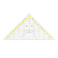 TZ-Dreieck 32,5 cm mit Griff, Facette und Tuschenoppen, Plexiglas