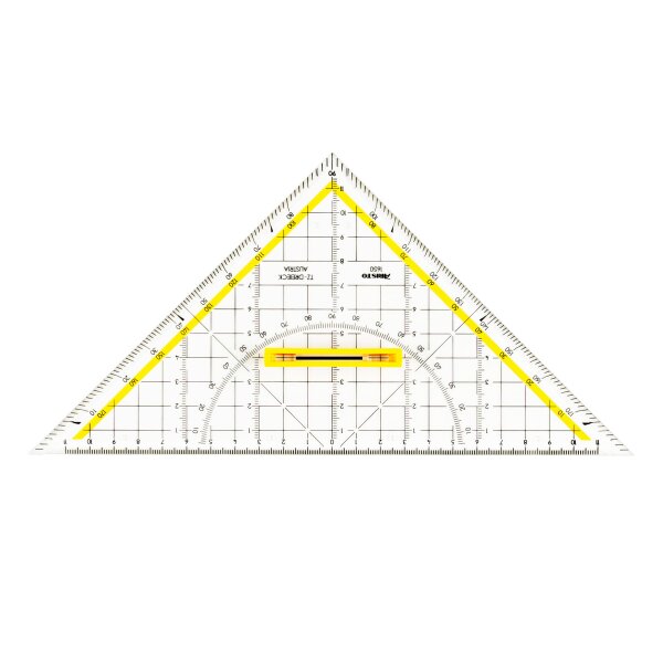 TZ-Dreieck 25 cm Griff lösbar, Facette, Tuschenoppen, Plexiglas