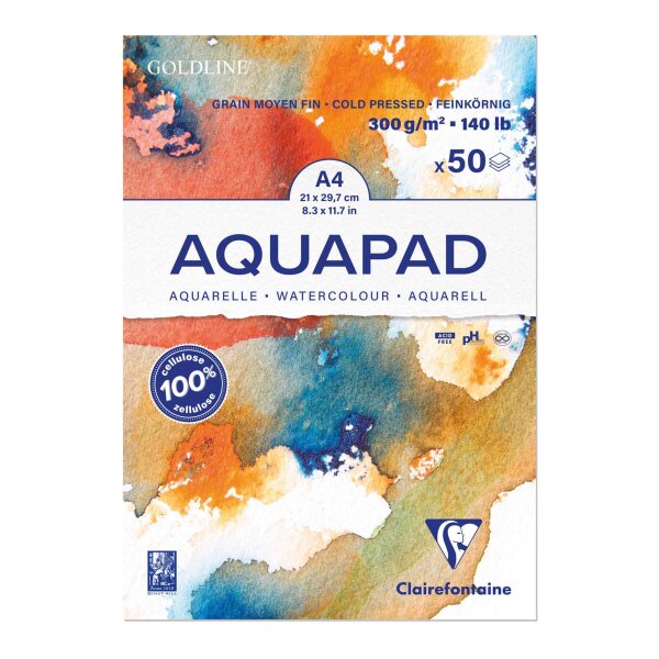 Aquarellblock AQUAPAD 300g/qm A5 - 70 Blatt