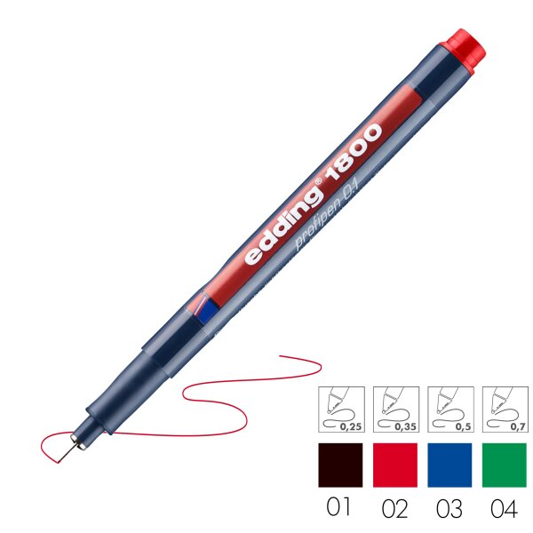 Precision fineliner 1800 profipen - all versions