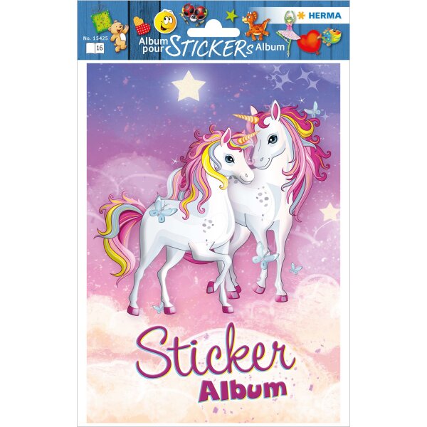 Stickeralbum A5 hoch - Einhorn best Friends