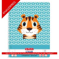 Spiralblock A4 Lineatur 27 Cute Animals Tiger 80 Blatt...