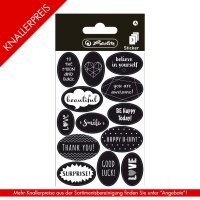 Deko Sticker Just Black 3 Bogen, selbstklebend FSC