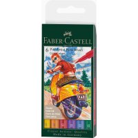 Tuschestift Pitt Artist Pen 6er Etui Colour wheel