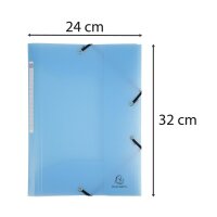 Sammelmappe A4 PP Chromaline Pastell, 3 Klappen - blau