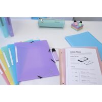 Sammelmappe A4 PP Chromaline Pastell, 3 Klappen - blau