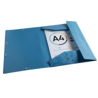 Sammelmappe MAIA PP A4 3 Klappen Gummizug - 4 Farben sortiert, blauer Engel