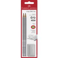 Bleistiftset mit Radierer GRIP Edge, grau (BK)