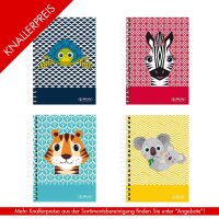 Notizblock Spiralnotizblock 10x14 cm - 200 Blatt - Cute Animals