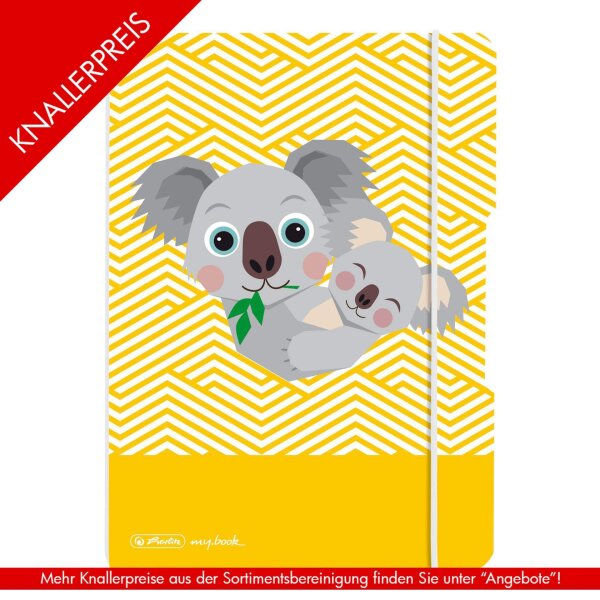 Notizheft flex PP A5/40 Blatt punkt. Cute Animals Koala FSC Mix