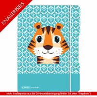 Notizheft flex PP A5/40 Blatt punkt. Cute Animals Tiger...