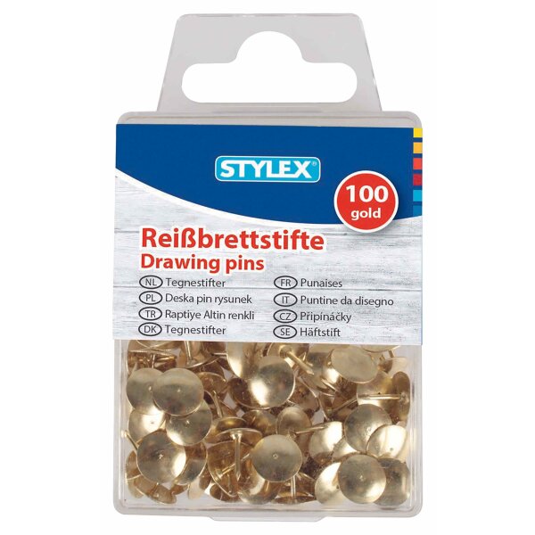 Reißbrettstifte, gold, 100 pieces