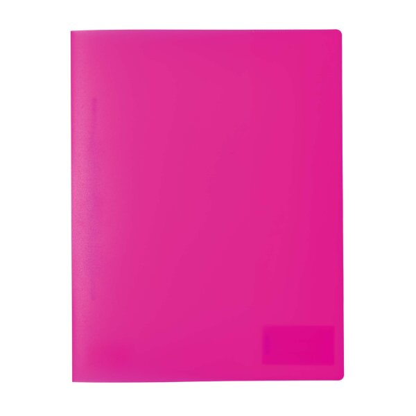 Schnellhefter A4 PP transluzent - neon pink