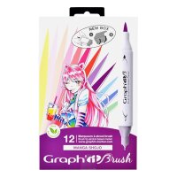 Layoutmarker Brush & extra fine GRAPHIT 12er Set -...