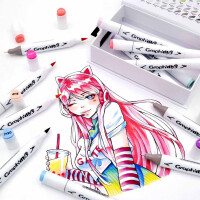 Layoutmarker Brush & extra fine GRAPHIT 12er Set - Manga Shojo