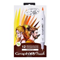 Layoutmarker Brush & extra fine GRAPHIT 12er Set - Hairstyle