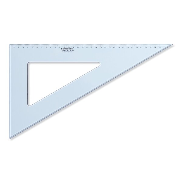 Zeichendreieck Mars® Plexiglas® 30° / 60° - 36 cm, blau-transparent