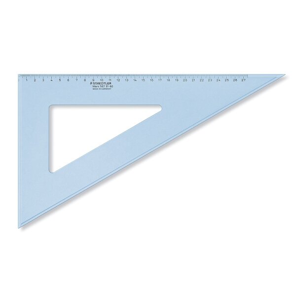Zeichendreieck Mars® Plexiglas® 30° / 60° - 32 cm, blau-transparent