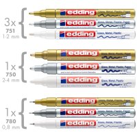 Paket Lackmarker 751 / 750 / 780  3er Sets gold, silber,...