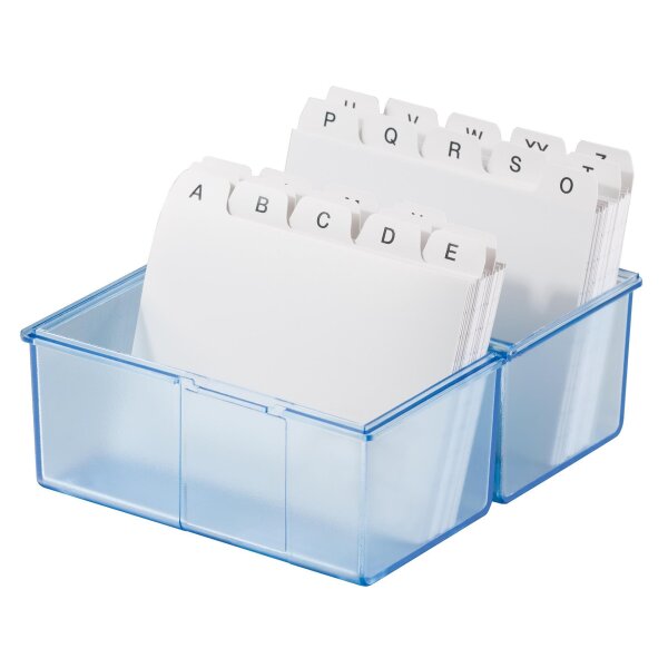 Karteibox A8 quer, mit A-Z Register und 100 Karten -...