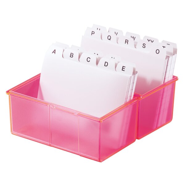 Karteibox A8 quer, mit A-Z Register und 100 Karten -...