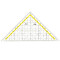 TZ-Dreieck 22,5 cm mit Griff, Facette und Tuschenoppen, Plexiglas