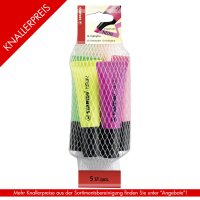 STABILO NEON 5pc Pack ye/or/pi/gr/ma