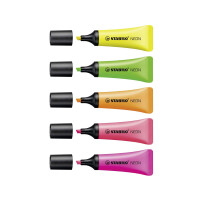 STABILO NEON 5pc Pack ye/or/pi/gr/ma