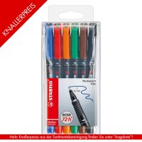 Folienstift OHPen universal F 0,7mm permanent - 6er Etui