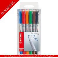 Folienstift OHPen universal F 0,7mm non-permanent - 6er Etui