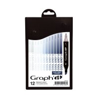 Layoutmarker GRAPHIT 12er Set - Cool Grey