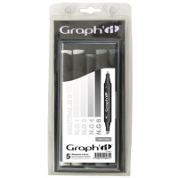 Layoutmarker GRAPHIT 5er Set - Grautöne