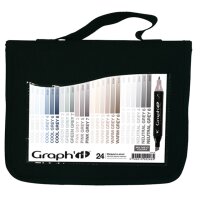 Layoutmarker GRAPHIT 24er Set - Mix Grau