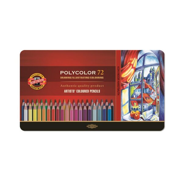 Polycolor- Künstlerfarbstifte 72er Set im Metalletui