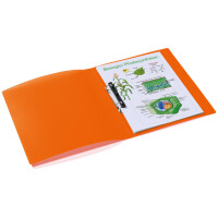 Ringbuch A4 PP 2D-Ring transluzent - orange