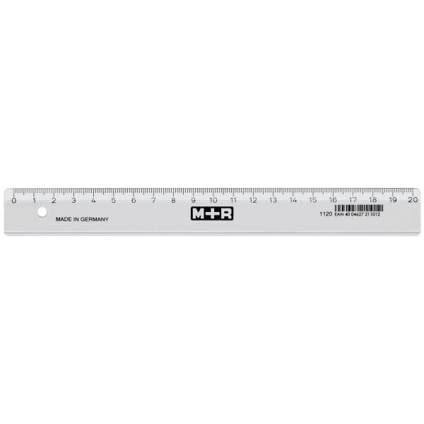 Lineal schmal 20cm glasklar