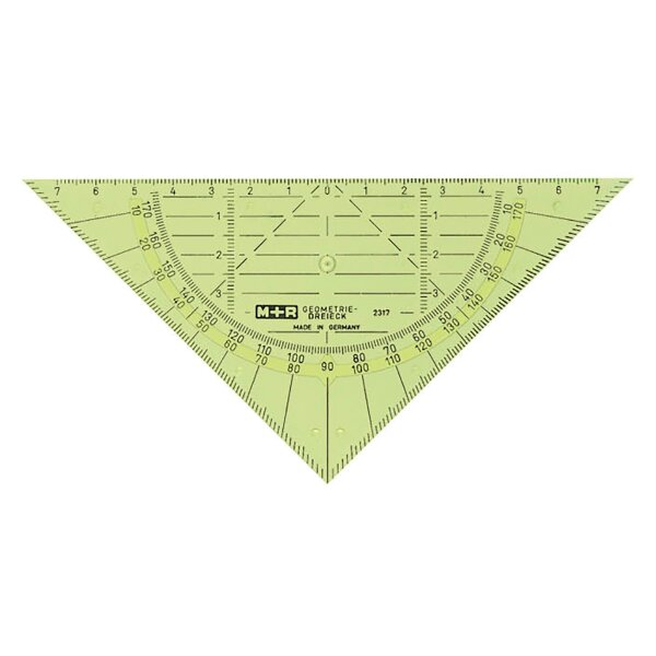Geometriedreieck 17cm transparent farbig sortiert