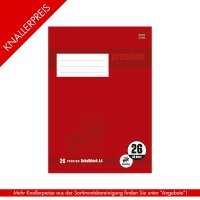 Schulblock A4 - 50 Blatt Premium 90 g/qm - Lineatur 26 4...