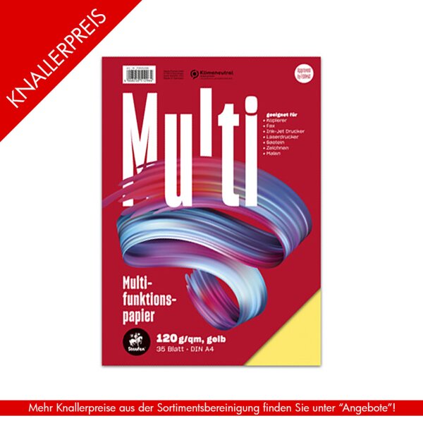 Style Multifunktionspapier A4 35 Blatt 120 g/qm gelb