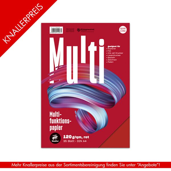 Style Multifunktionspapier A4 35 Blatt 120 g/qm rot