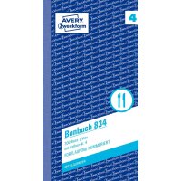 Formularbuch 834 Bonbuch blau - 2 x 50 Blatt, 300 Bons