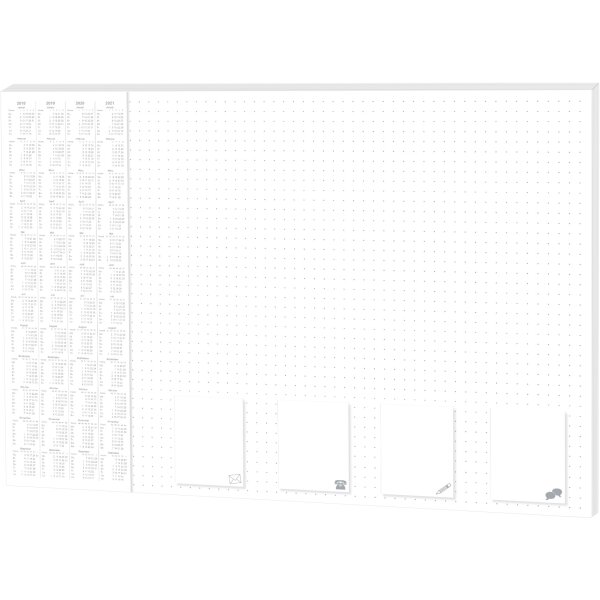 Notiz-Schreibunterlage "Office - dotted", mit 4 Jahres Kalender, Maße (BxH): 600 x 420mm, 30 Blatt