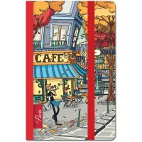 Notizbuch City Collection "Paris Café", 9x14,3cm, liniert, 100 Blatt, 70 g/m²