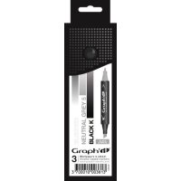 Layoutmarker GRAPHIT 3er Set - Black & White