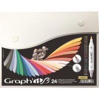 Layoutmarker Brush & extra fine GRAPHIT 24er Set -...