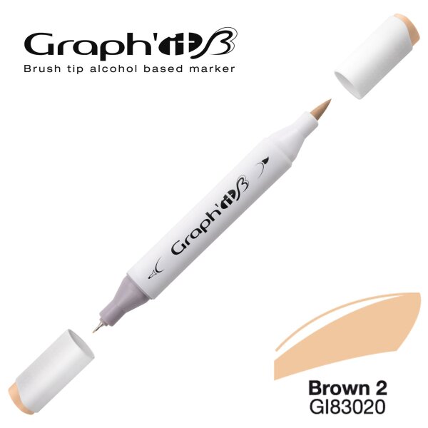 Layoutmarker Brush & extra fine GRAPHIT 3020 - Basic Brown 2