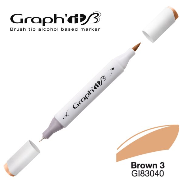 Layoutmarker Brush & extra fine GRAPHIT 3040 - Basic Brown 3