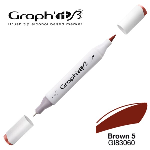 Layoutmarker Brush & extra fine GRAPHIT 3060 - Basic Brown 5